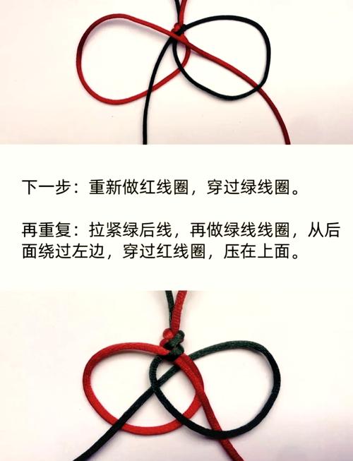 金刚结编法图解（两股线）